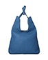 Massai Handbag 32 Leather in  Blue Jean, back view